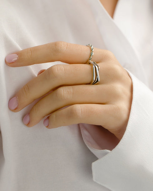 Set inele din argint Gaia